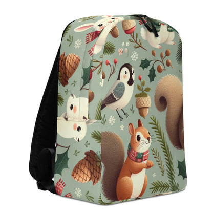 Whimsical Winter Wear Minimalist Backpack