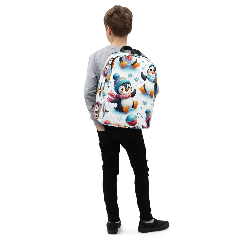 Whimsical Winter Wear Minimalist Backpack