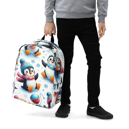 Whimsical Winter Wear Minimalist Backpack