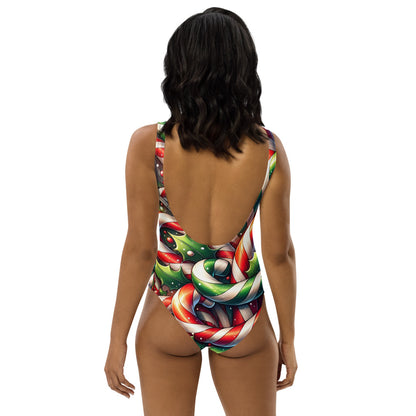 Whimsical Winter Wear One-Piece Swimsuit