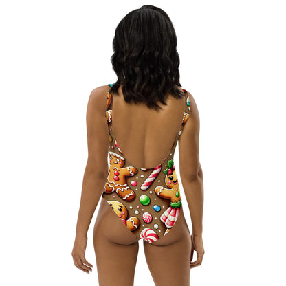 Whimsical Winter Wear One-Piece Swimsuit