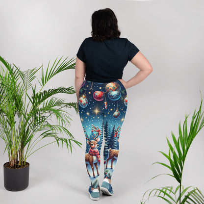 Whimsical Winter Wear Plus Size Leggings