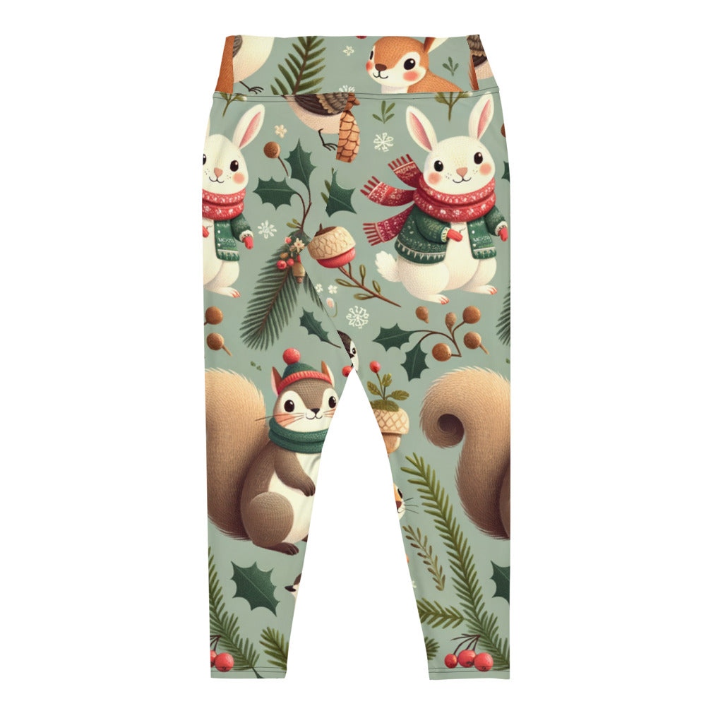 Whimsical Winter Wear Plus Size Leggings