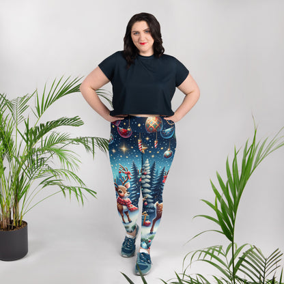 Whimsical Winter Wear Plus Size Leggings