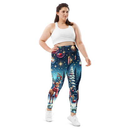 Whimsical Winter Wear Plus Size Leggings