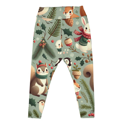 Whimsical Winter Wear Plus Size Leggings