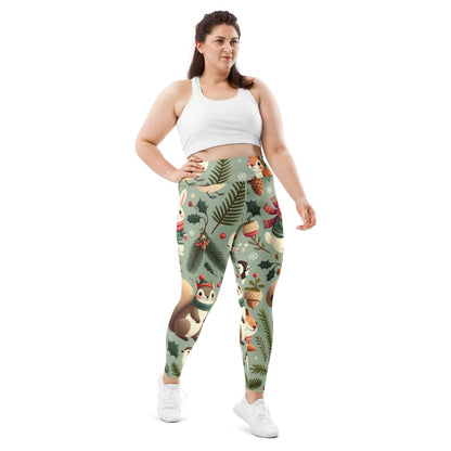 Whimsical Winter Wear Plus Size Leggings