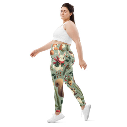 Whimsical Winter Wear Plus Size Leggings
