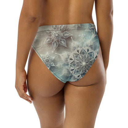 Whimsical Winter Wear High-Waisted Bikini Bottom