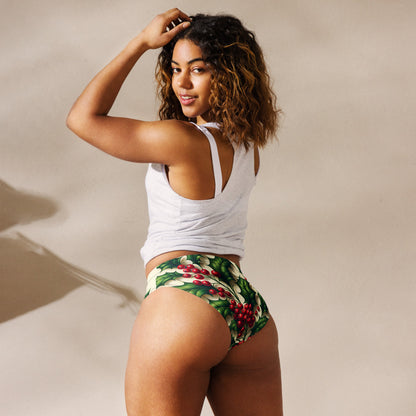 Whimsical Winter Wear High-Waisted Bikini Bottom