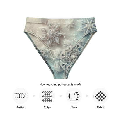 Whimsical Winter Wear High-Waisted Bikini Bottom