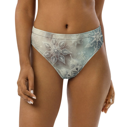 Whimsical Winter Wear High-Waisted Bikini Bottom