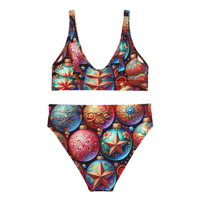 Whimsical Winter Wear High-Waisted Bikini