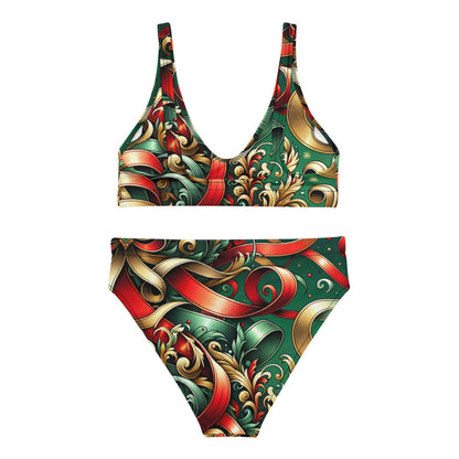 Whimsical Winter Wear High-Waisted Bikini