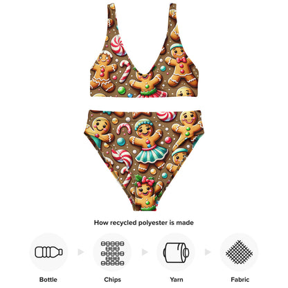 Whimsical Winter Wear High-Waisted Bikini