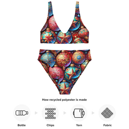 Whimsical Winter Wear High-Waisted Bikini