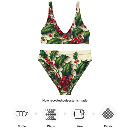 Whimsical Winter Wear High-Waisted Bikini