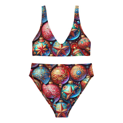 Whimsical Winter Wear High-Waisted Bikini