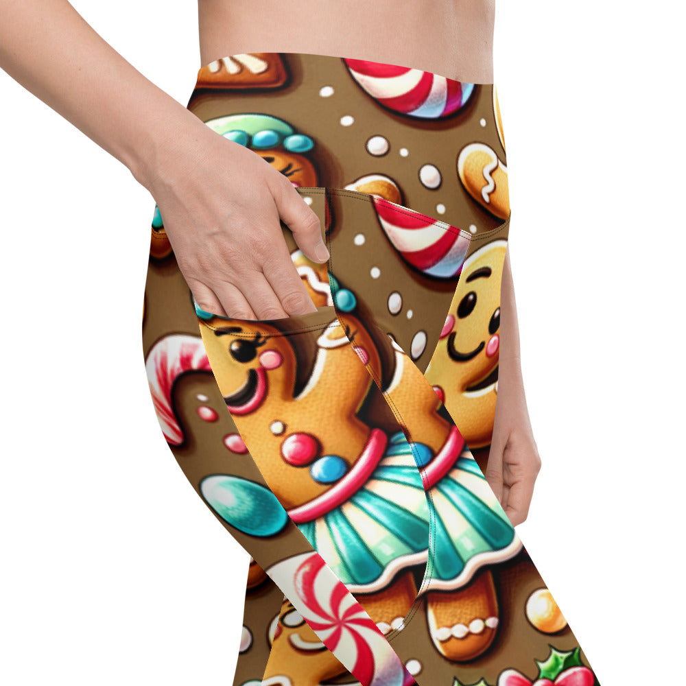 Whimsical Winter Wear Leggings with Pockets