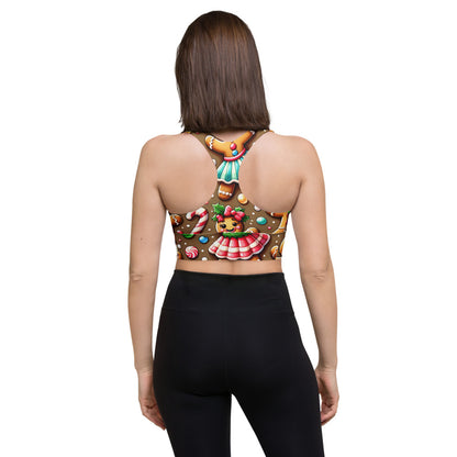 Whimsical Winter Wear Longline Sports Bra