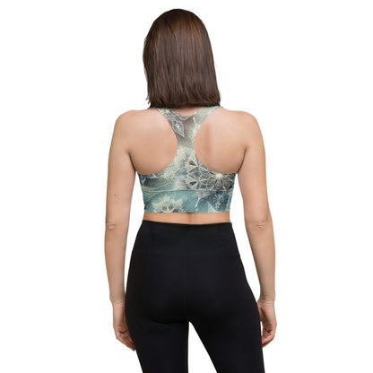 Whimsical Winter Wear Longline Sports Bra
