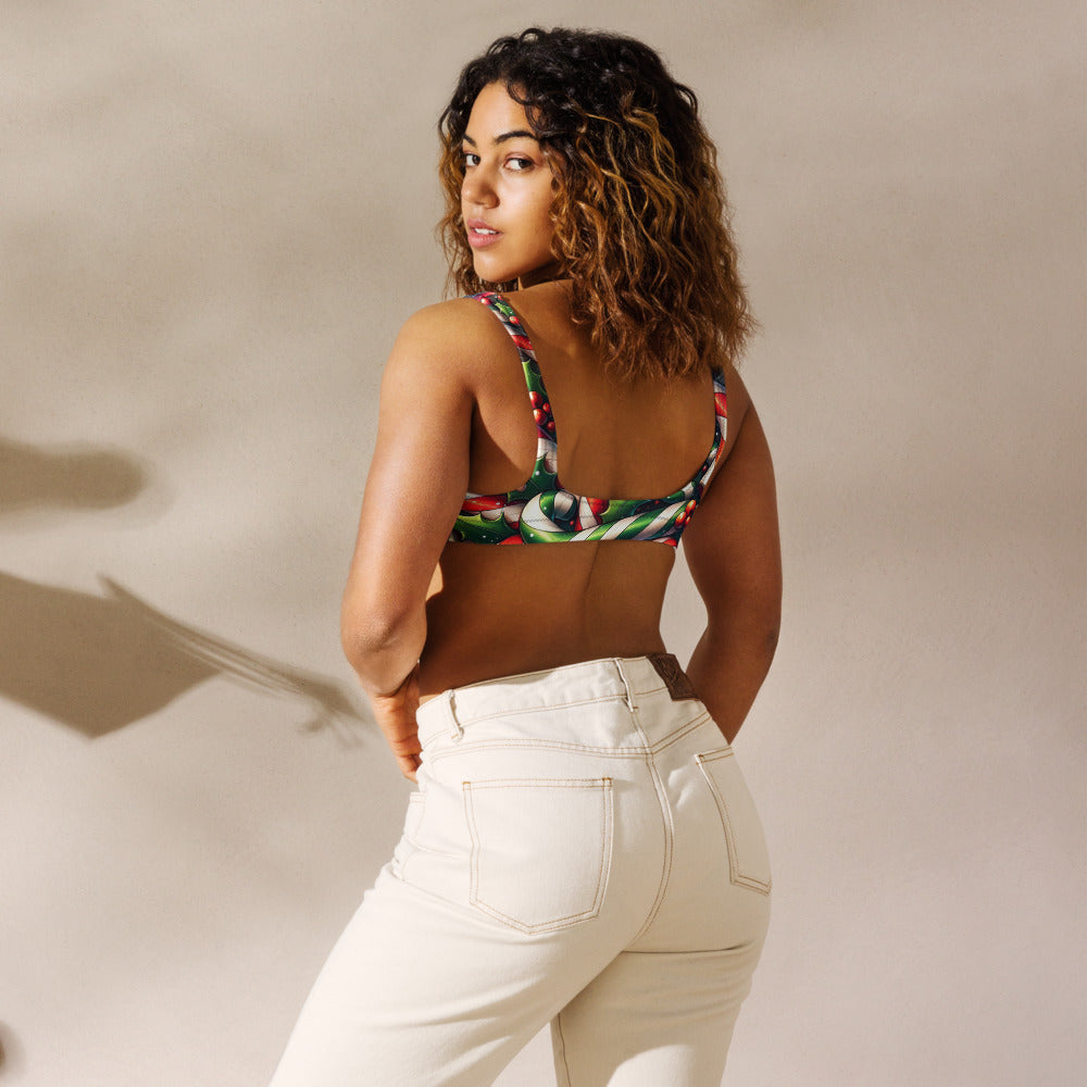 Whimsical Winter Wear Padded Bikini Top
