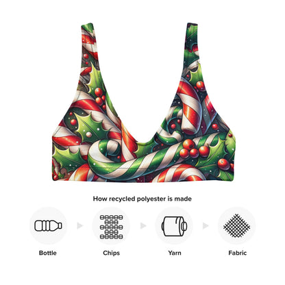 Whimsical Winter Wear Padded Bikini Top