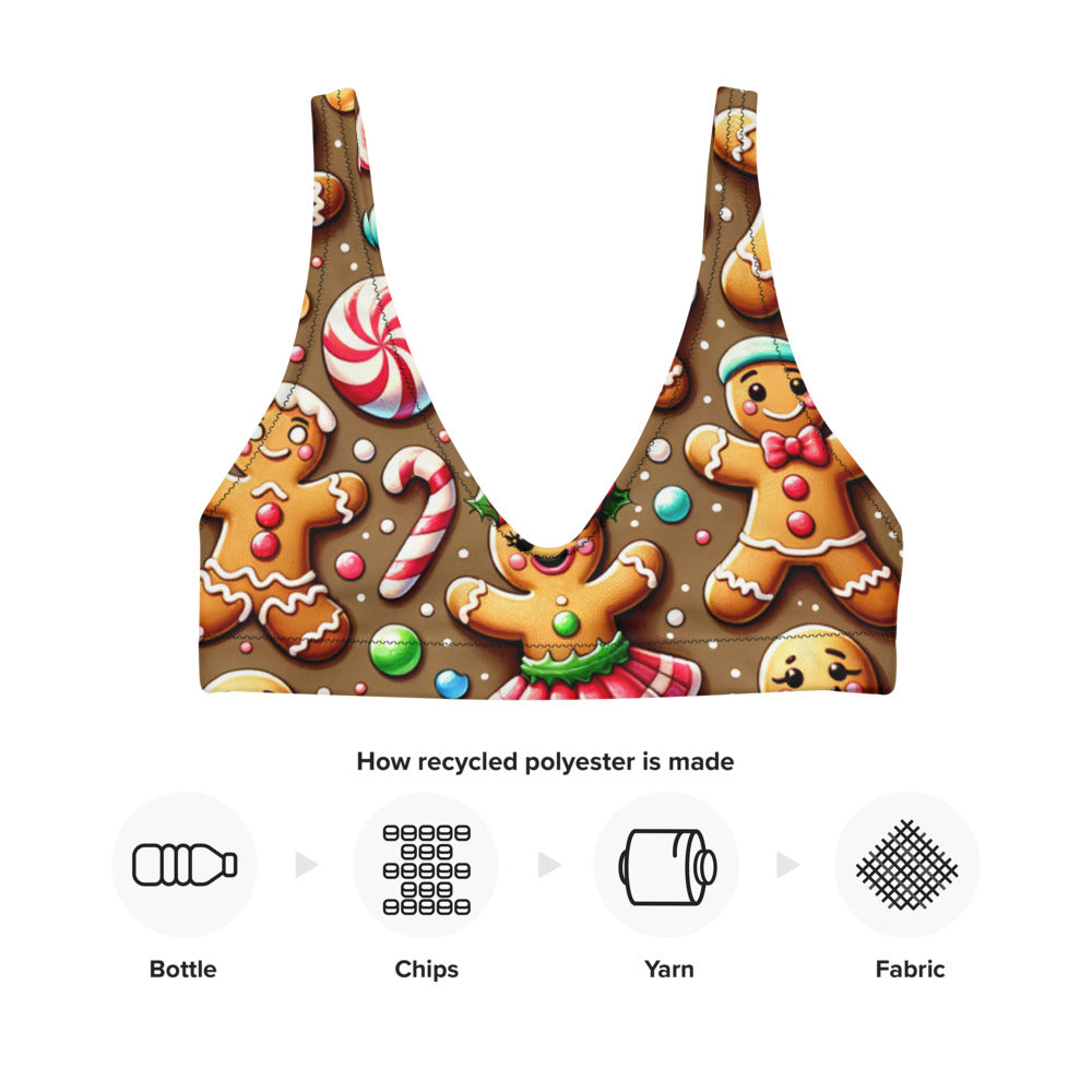 Whimsical Winter Wear Padded Bikini Top