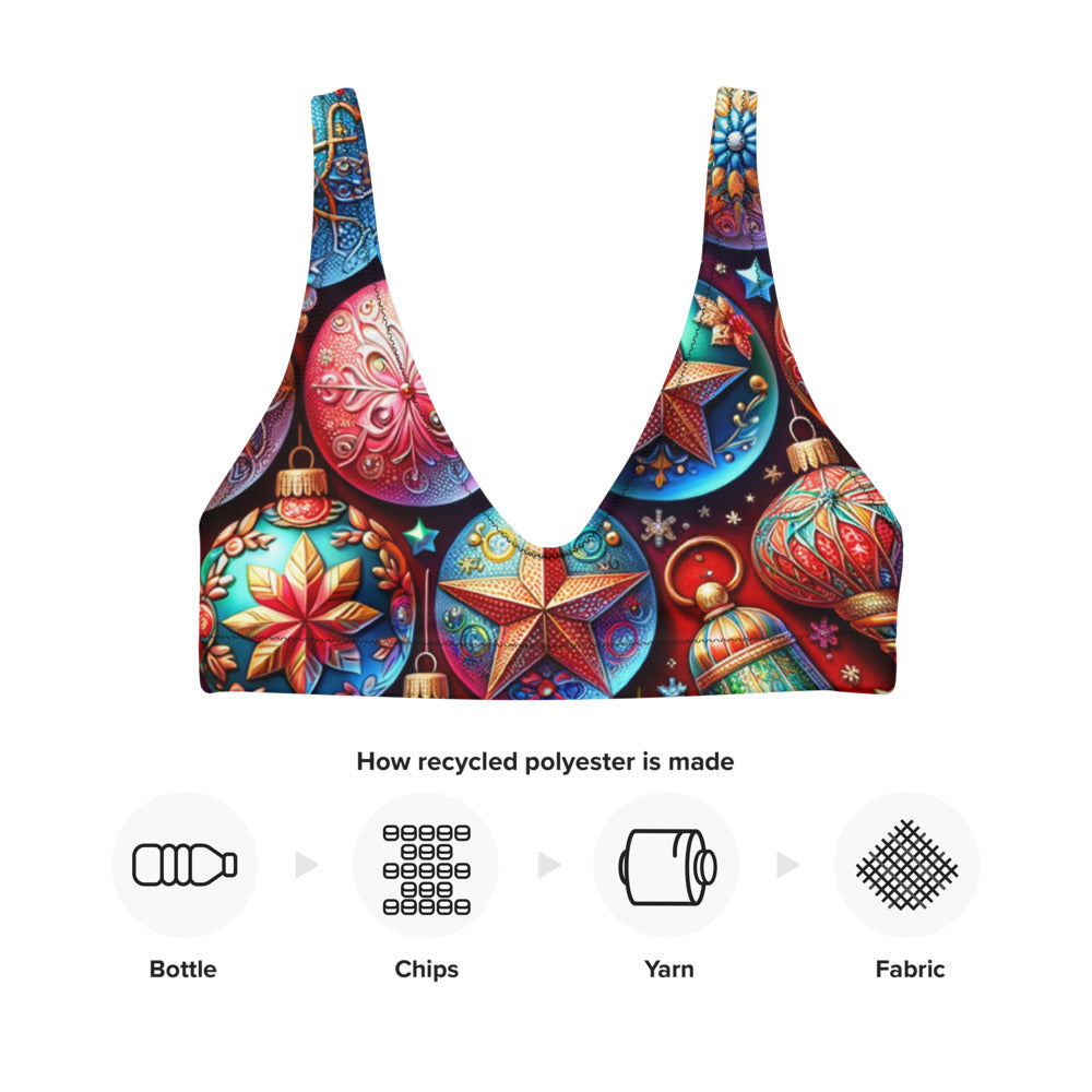 Whimsical Winter Wear Padded Bikini Top