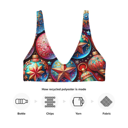 Whimsical Winter Wear Padded Bikini Top