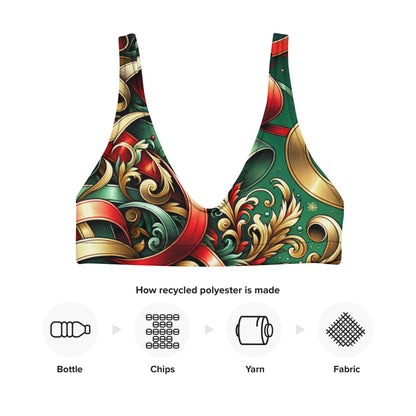 Whimsical Winter Wear Padded Bikini Top