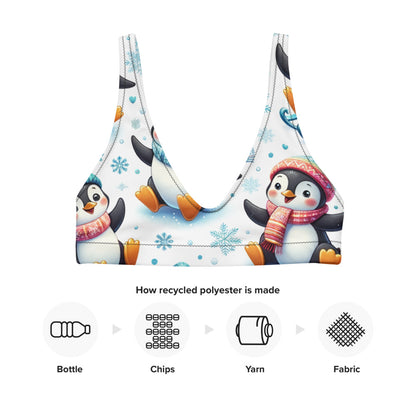 Whimsical Winter Wear Padded Bikini Top