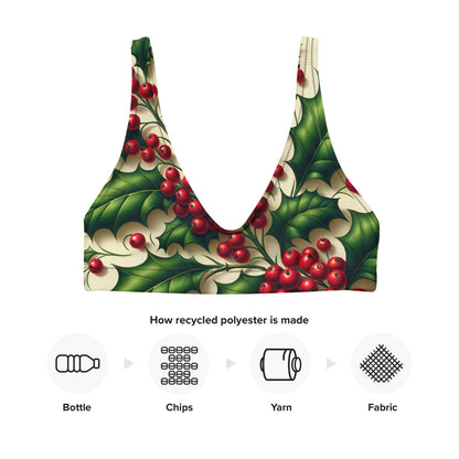 Whimsical Winter Wear Padded Bikini Top