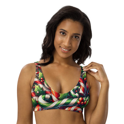 Whimsical Winter Wear Padded Bikini Top