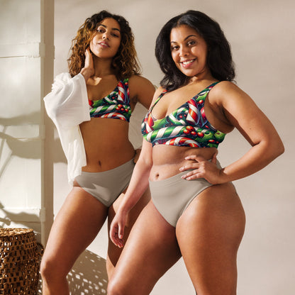 Whimsical Winter Wear Padded Bikini Top