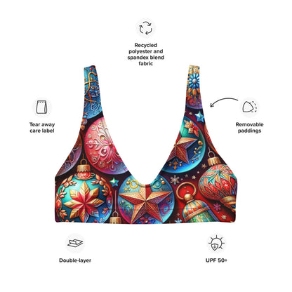 Whimsical Winter Wear Padded Bikini Top