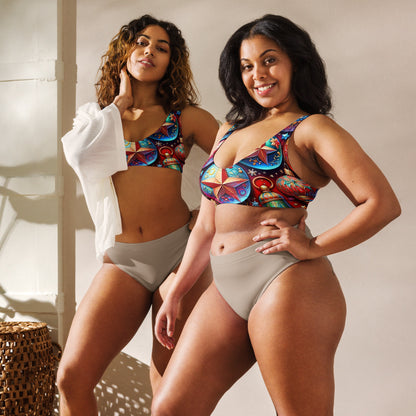 Whimsical Winter Wear Padded Bikini Top