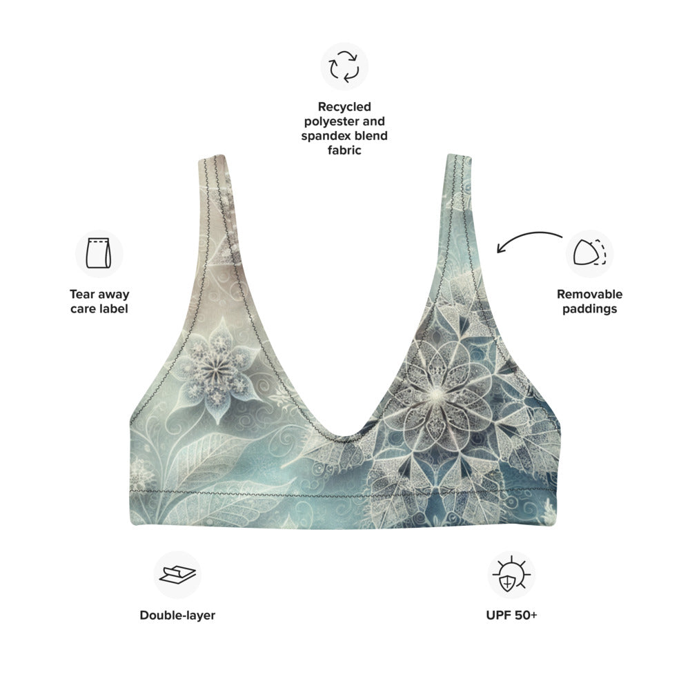 Whimsical Winter Wear Padded Bikini Top