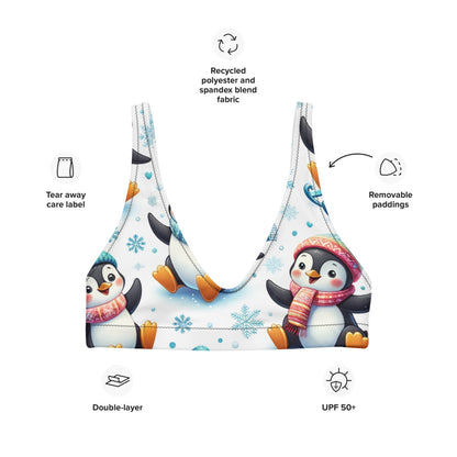 Whimsical Winter Wear Padded Bikini Top