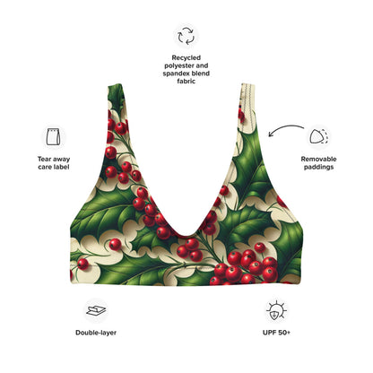 Whimsical Winter Wear Padded Bikini Top