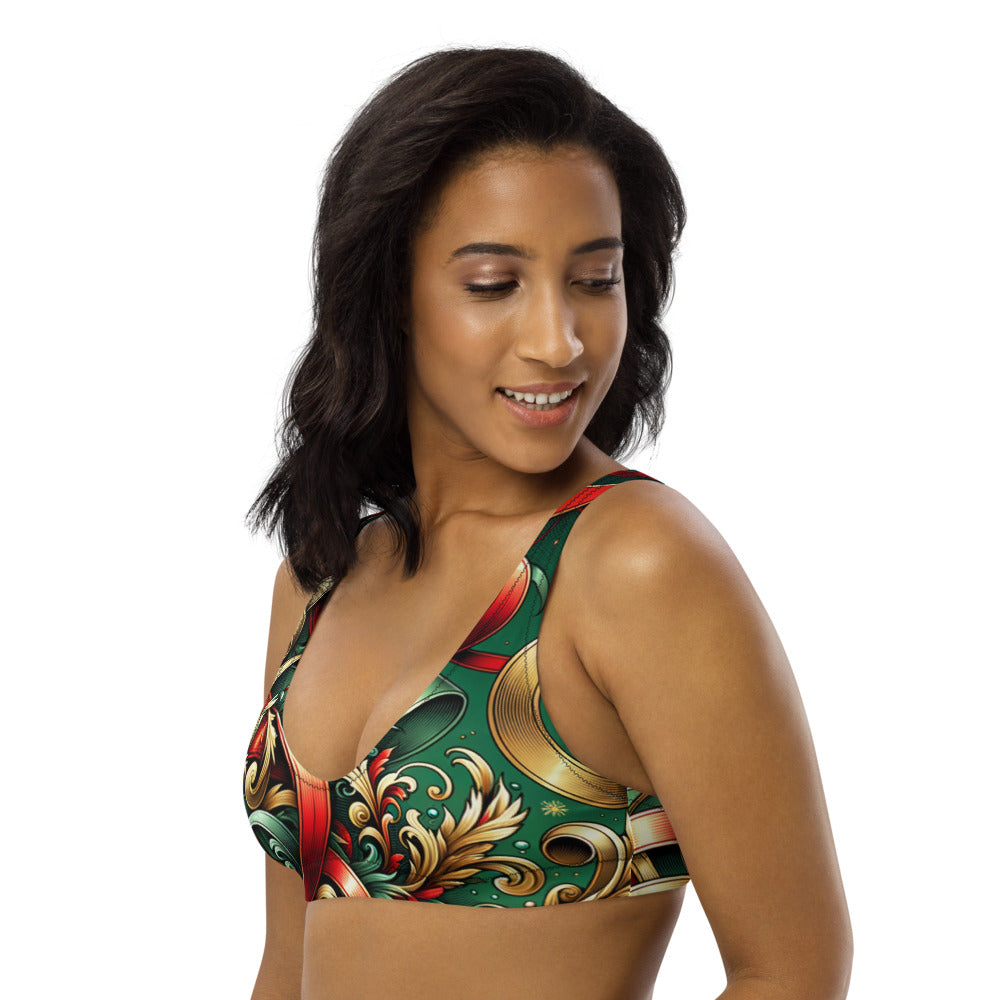 Whimsical Winter Wear Padded Bikini Top