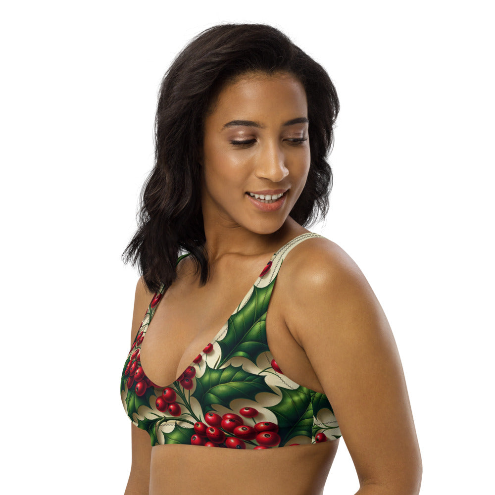 Whimsical Winter Wear Padded Bikini Top
