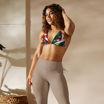 Whimsical Winter Wear Padded String Bikini Top