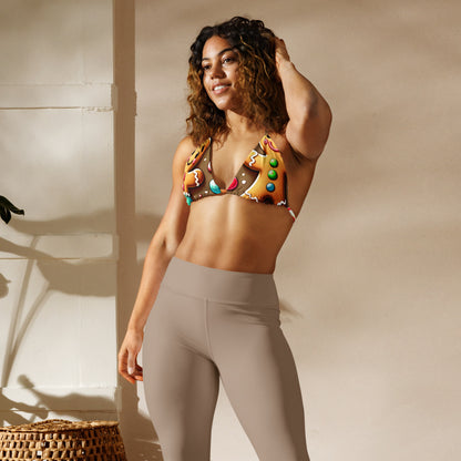Whimsical Winter Wear Padded String Bikini Top
