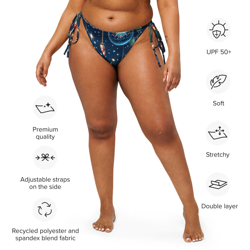 Whimsical Winter Wear String Bikini Bottom