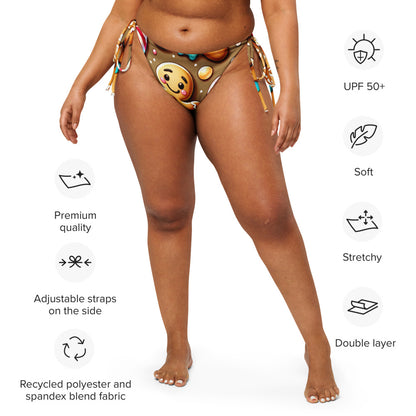 Whimsical Winter Wear String Bikini Bottom