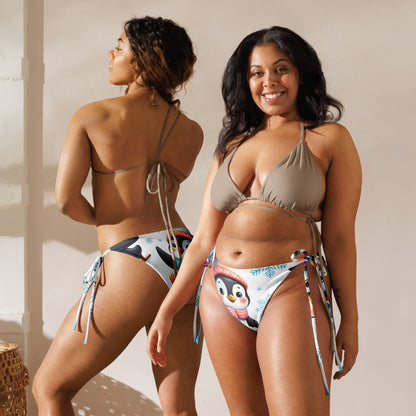 Whimsical Winter Wear String Bikini Bottom