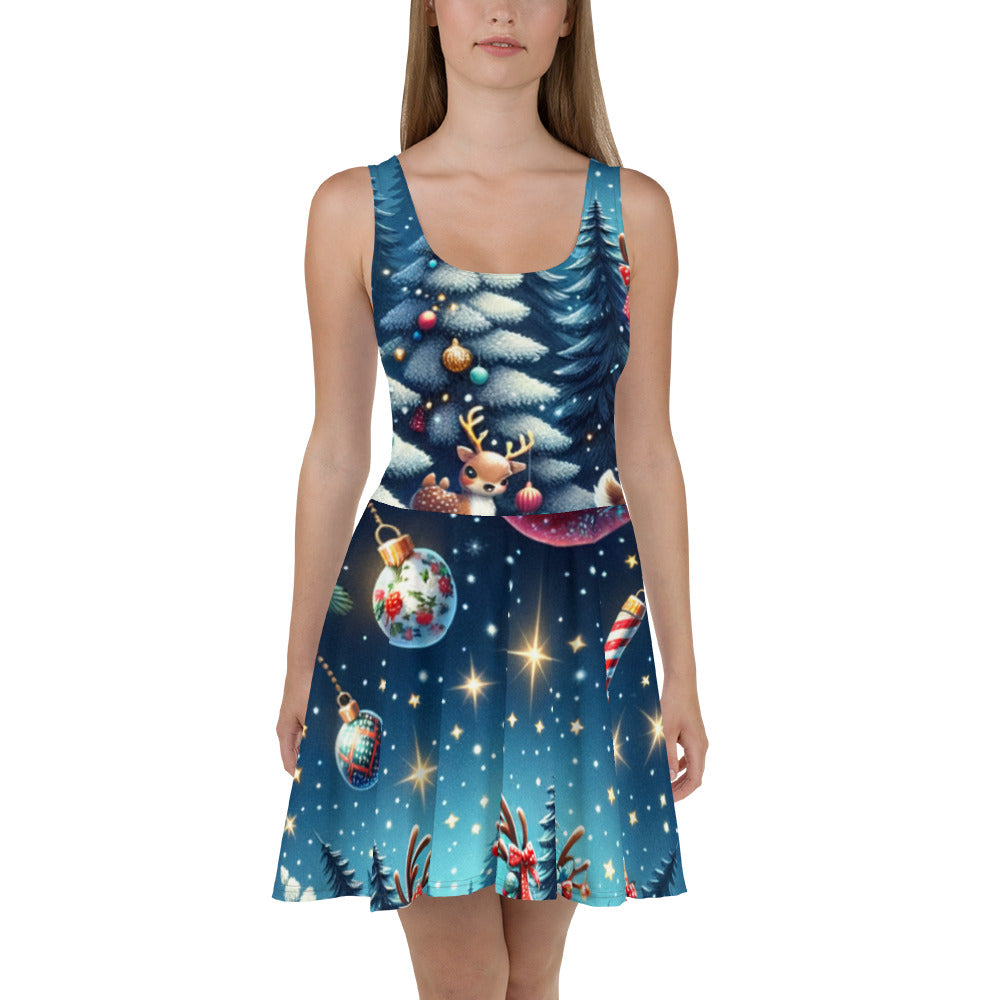 Whimsical Winter Wear Skater Dress