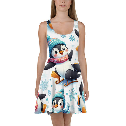 Whimsical Winter Wear Skater Dress