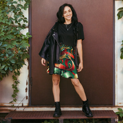 Whimsical Winter Wear Skater Skirt